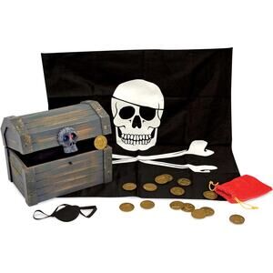 Melissa & Doug Wooden Pirate Chest Pretend Play Set NWT